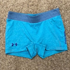 Blue Under armour spandex heather print shorts XS